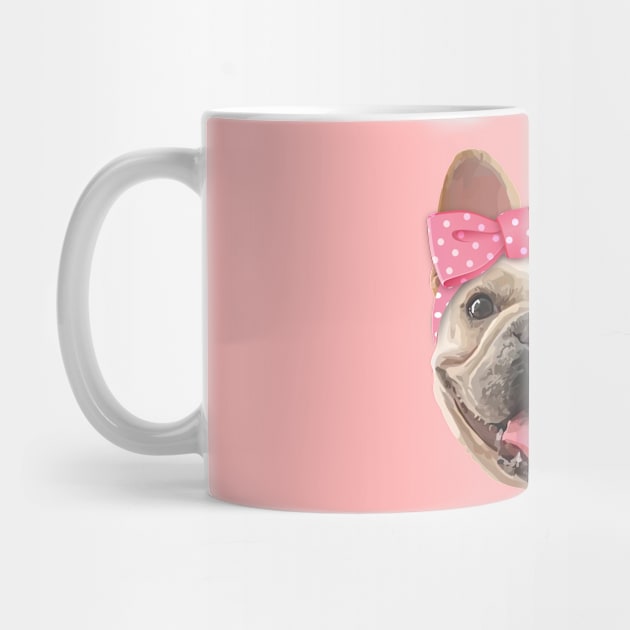 Cute Bulldog with Headband by thedailysoe